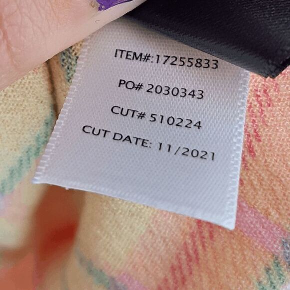 Torrid Plus Size Smocked Crew Neck Blouse Crinkle Gauze Plaid Yellow size 0X - Picture 9 of 9